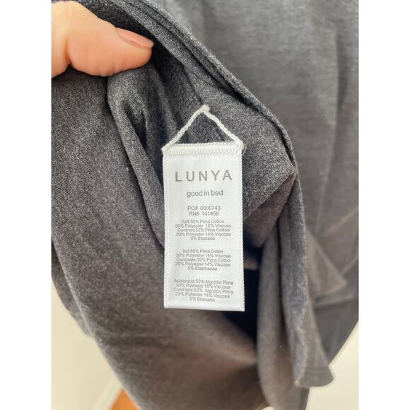 Lunya Restore Gray Muscle Tee Pima Cotton - Picture 6 of 7